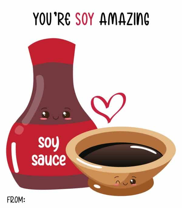 Sushi Printable Valentine Cards
