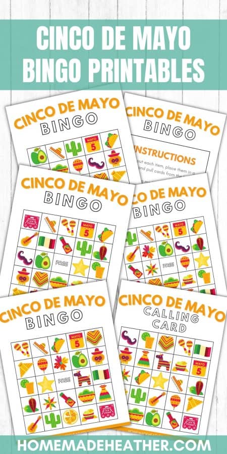 nature printable bingo sheets Cinco De Mayo Bingo Printables