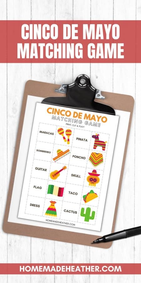 Cinco De Mayo Matching Game Printable
