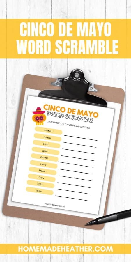 Cinco De Mayo Word Scramble