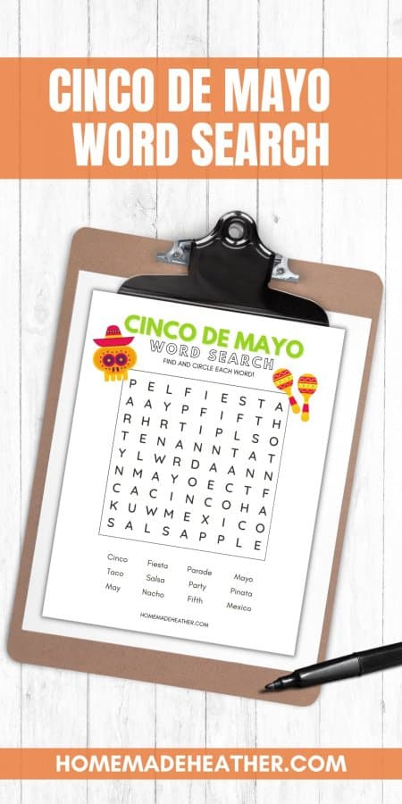 Cinco De Mayo Word Search Printable