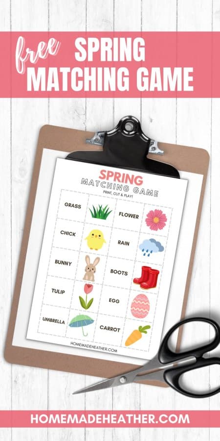 Spring Matching Game Printable