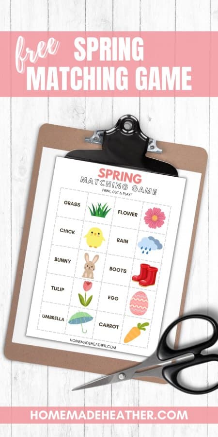 Spring Matching Game Printable