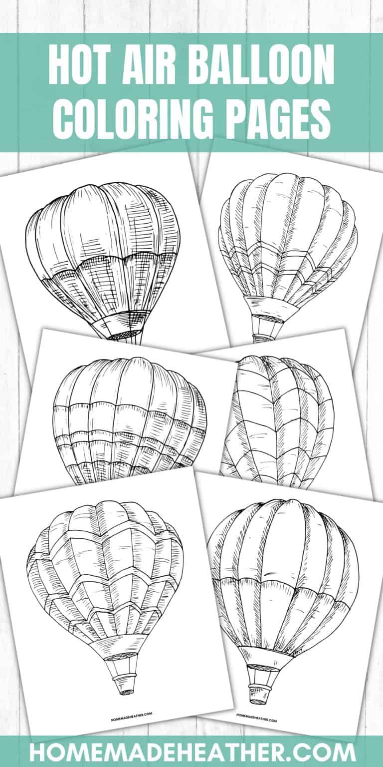 Hot Air Balloon Coloring Pages
