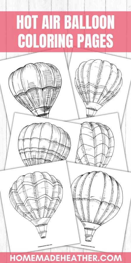 Hot Air Balloon Coloring Pages