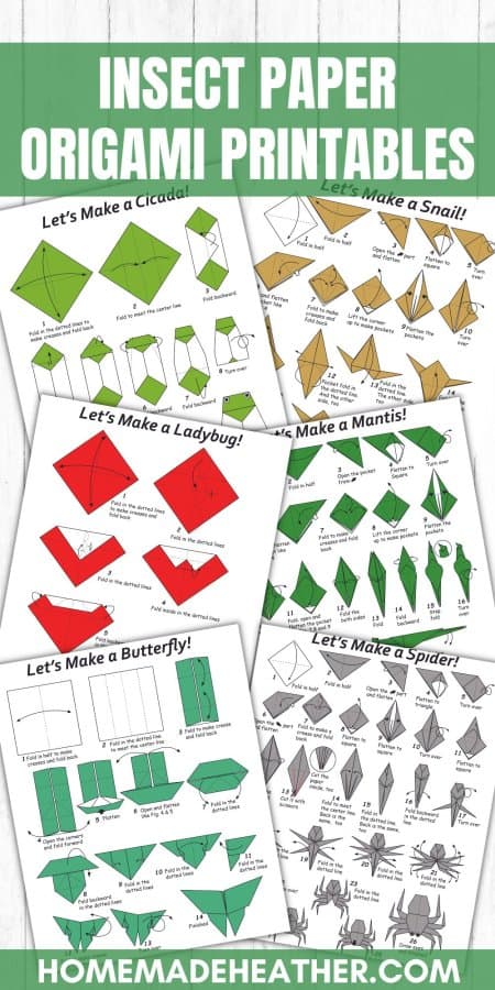 Insect Paper Origami Printables