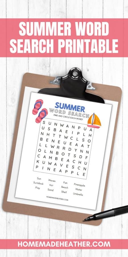 nature printable bingo sheets Summer Word Search Printable