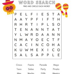 Cinco De Mayo Word Search Printable