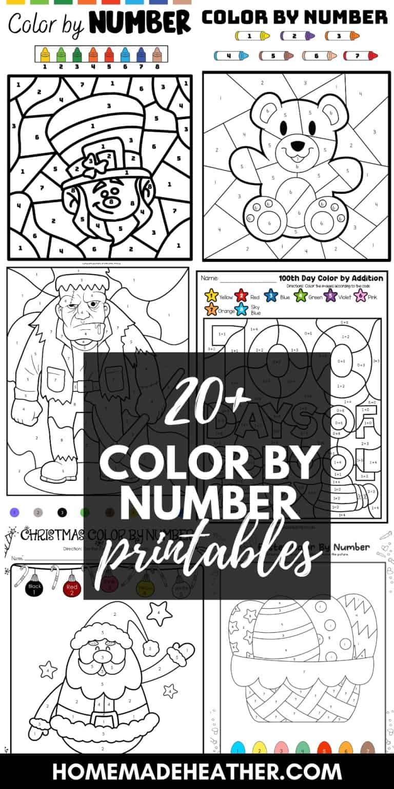 20+ Free Color By Number Printables