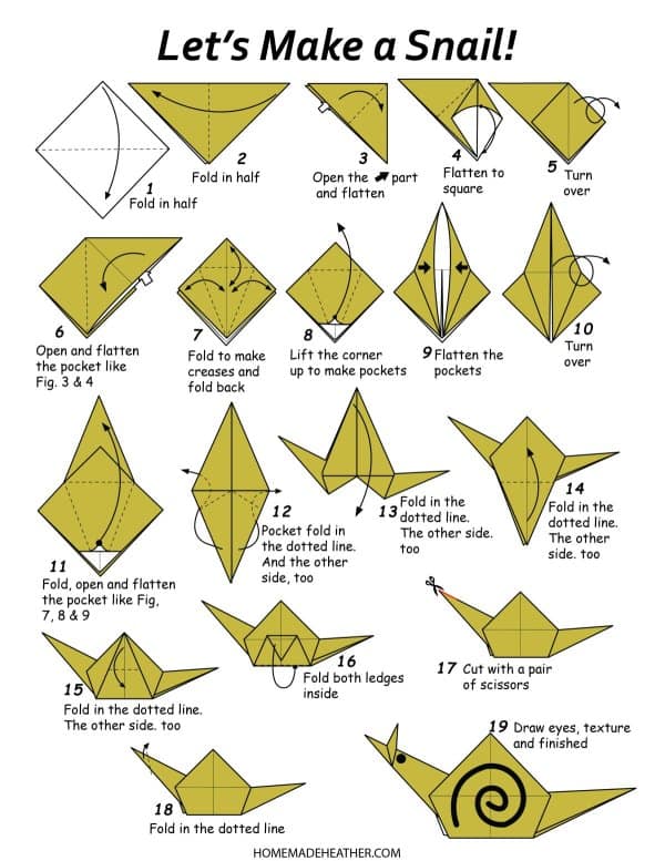 Insect Paper Origami Printables