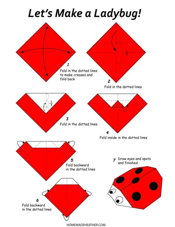 Insect Paper Origami Printables