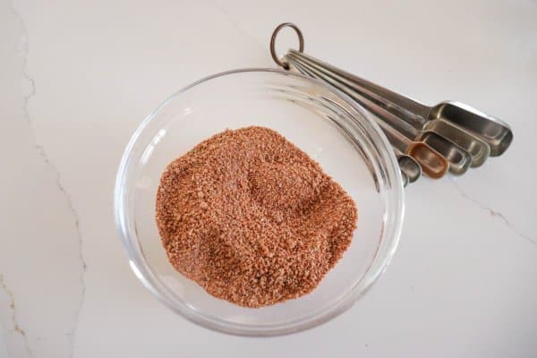 The dry rub recipe after mixing the ingredients. 