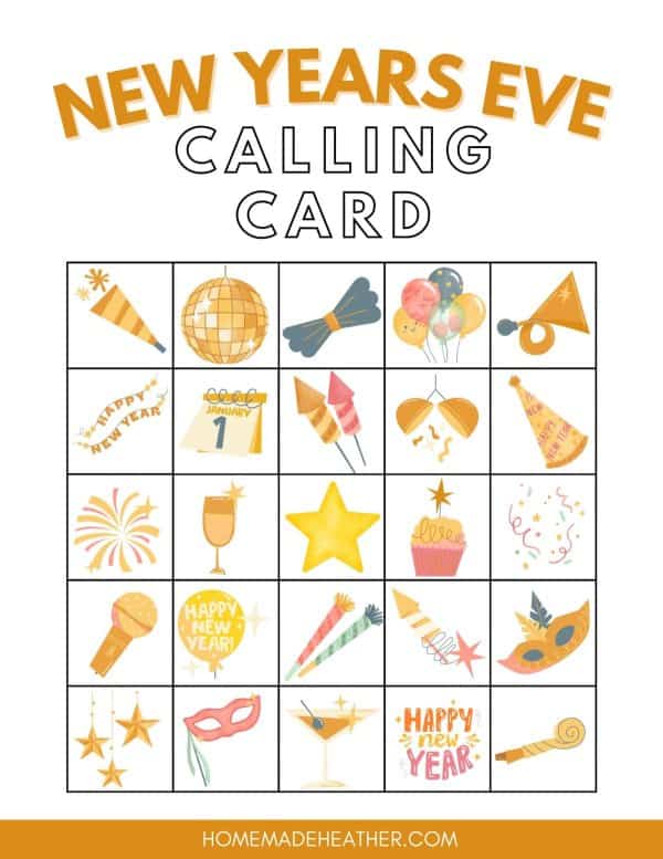 New Years Eve Bingo Printables