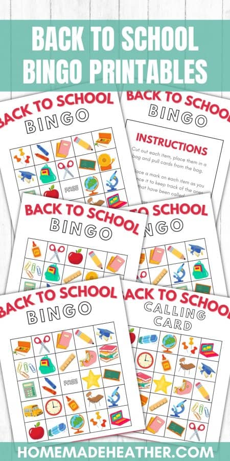 Back to School Bingo Printables