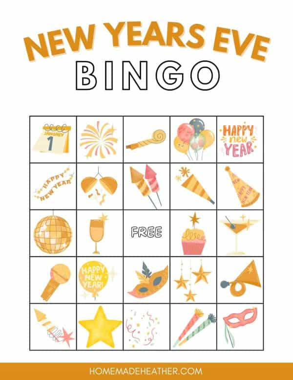 New Years Eve Bingo Printables