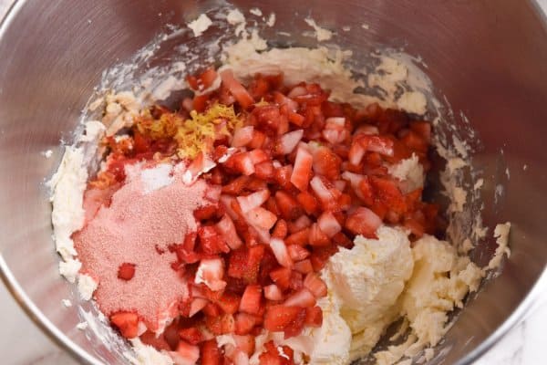 strawberry fluff dip process