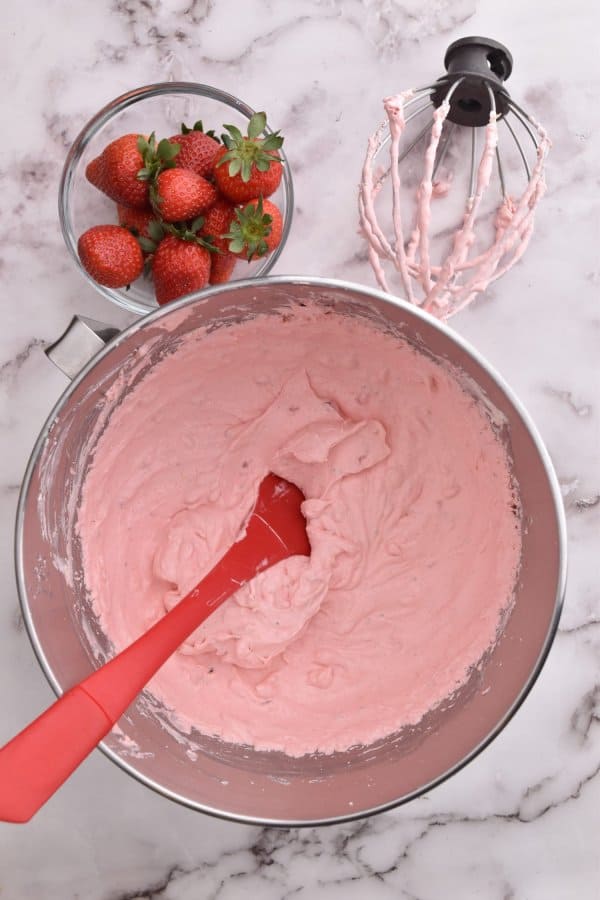strawberry fluff dip process