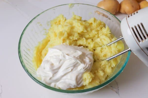 Herb and Garlic Mashed Potatoes Process