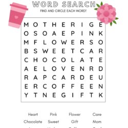 Mothers Day Word Search Printable