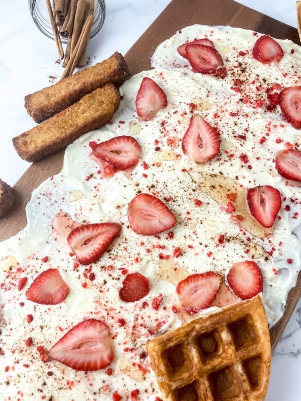 Strawberry breakfast butter board