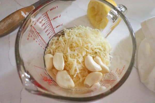 Caesar dressing add cheese and garlic