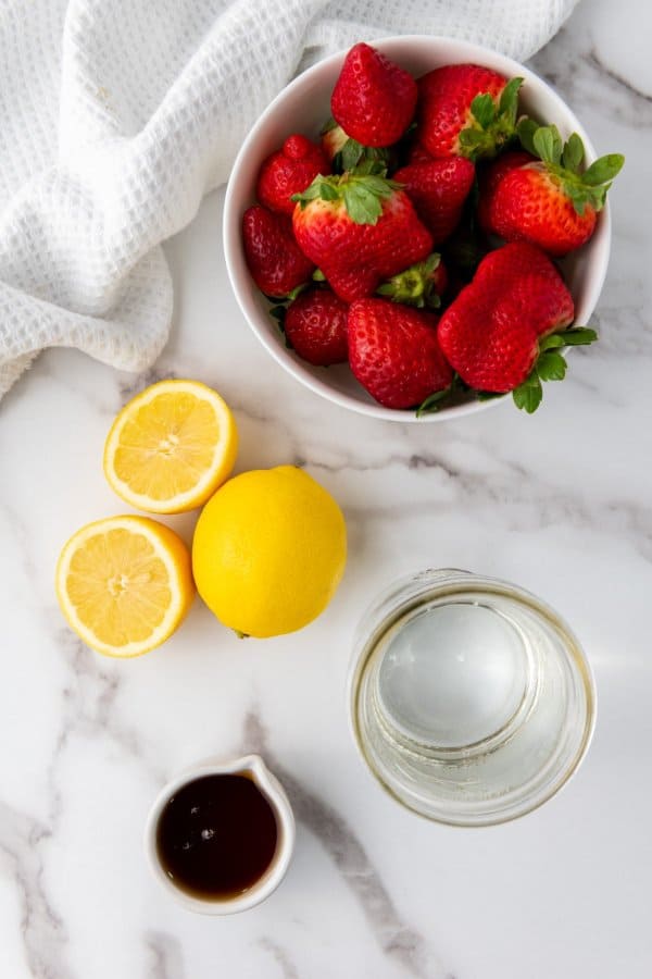 Strawberry Lemon Popsicle Ingredients