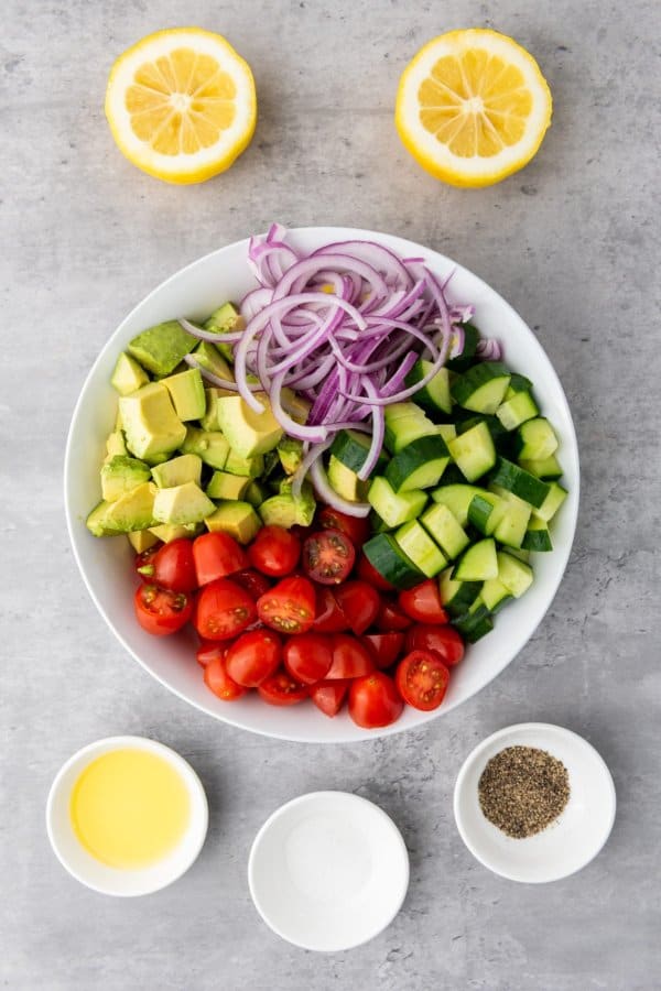 Easy Avocado Salad Process