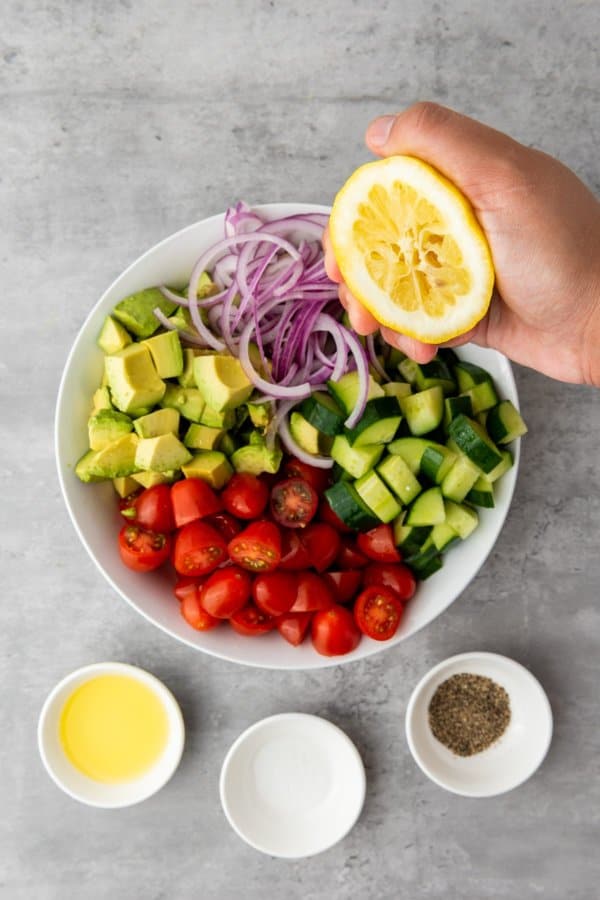 Easy Avocado Salad Process