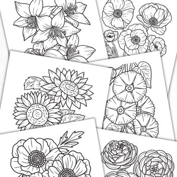 Flower Coloring Pages