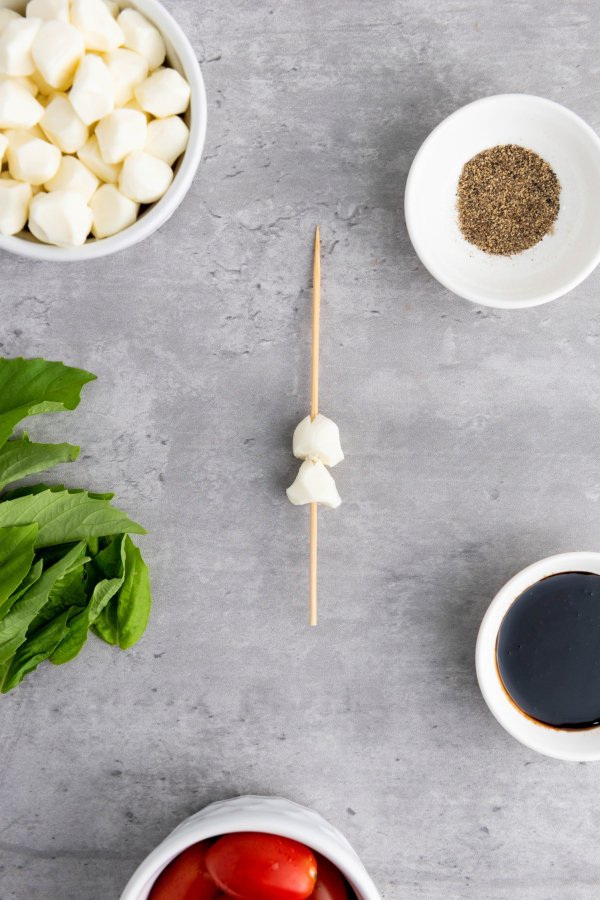 Caprese Skewer Process