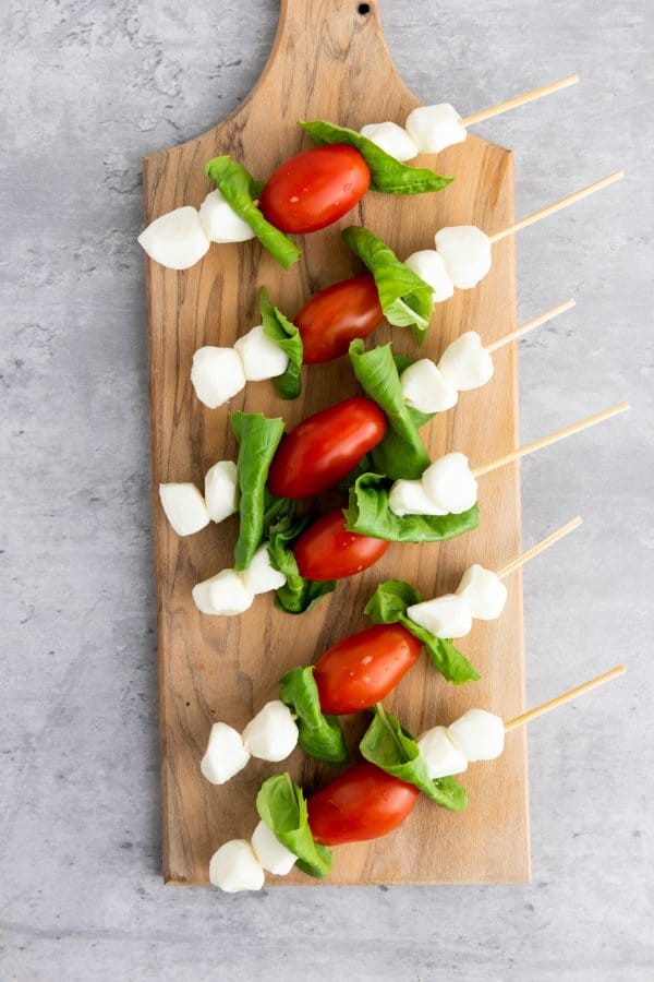 Caprese Skewer Process