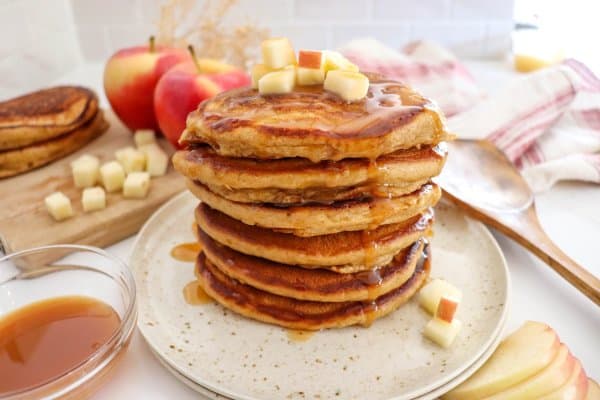 caramel apple pancakes