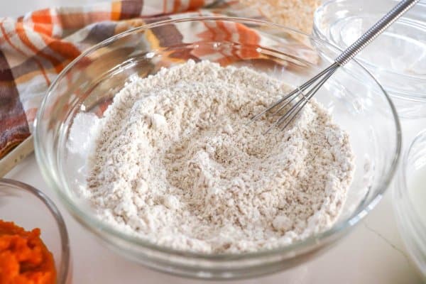 Pumpkin Spice Pancake Dry Ingredients in a bowl