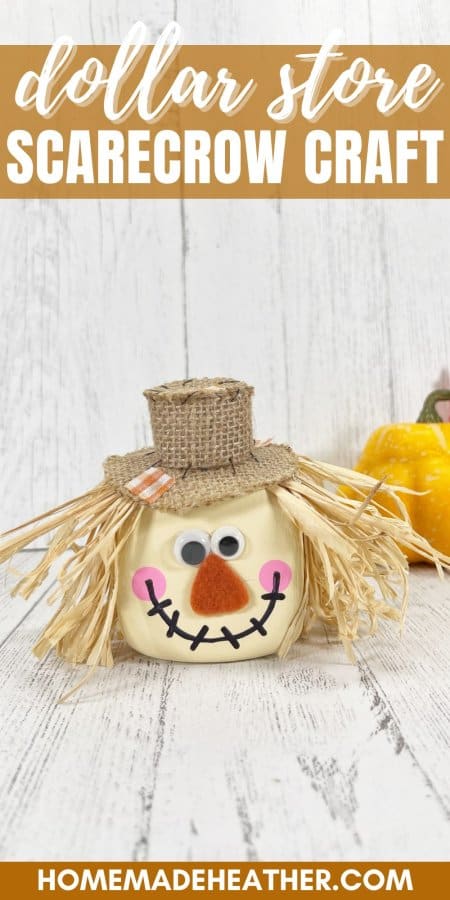 Dollar Store Scarecrow Craft
