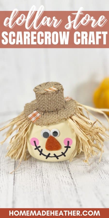 Dollar Store Scarecrow Craft