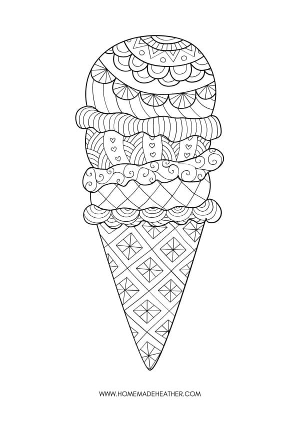 ice cream coloring pages