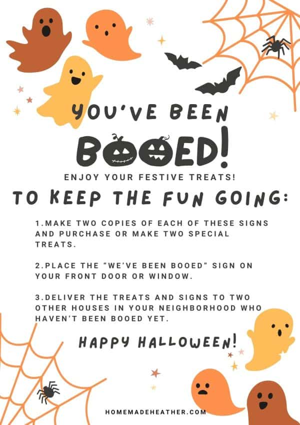 You've Been Booed Signs