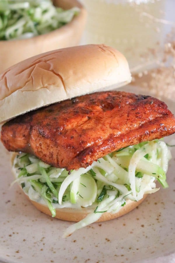 Easy Blackened Salmon Burger Recipe