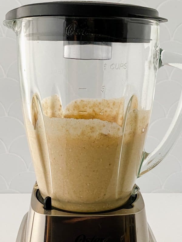 Banana Oat Blender Pancake Process