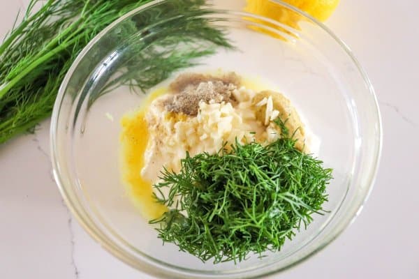Lemon Dill Sauce Process