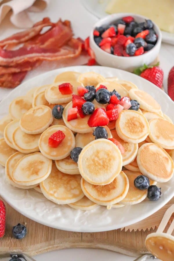 Mini Pancakes with Fruit