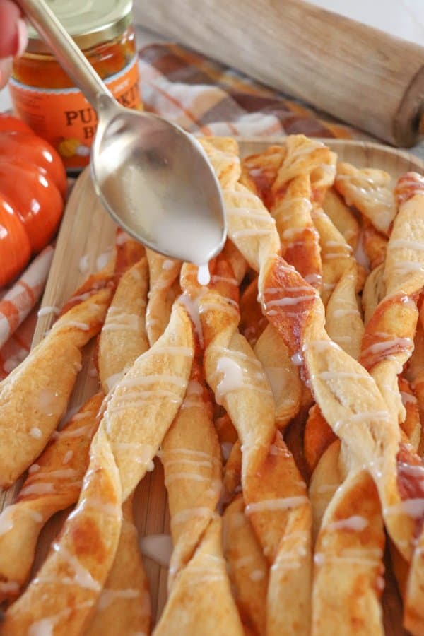 Pumpkin Pie Twists Pumpkin Pie Twist Icing Drizzle