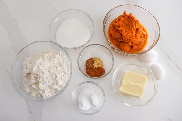 Pumpkin muffin ingredients
