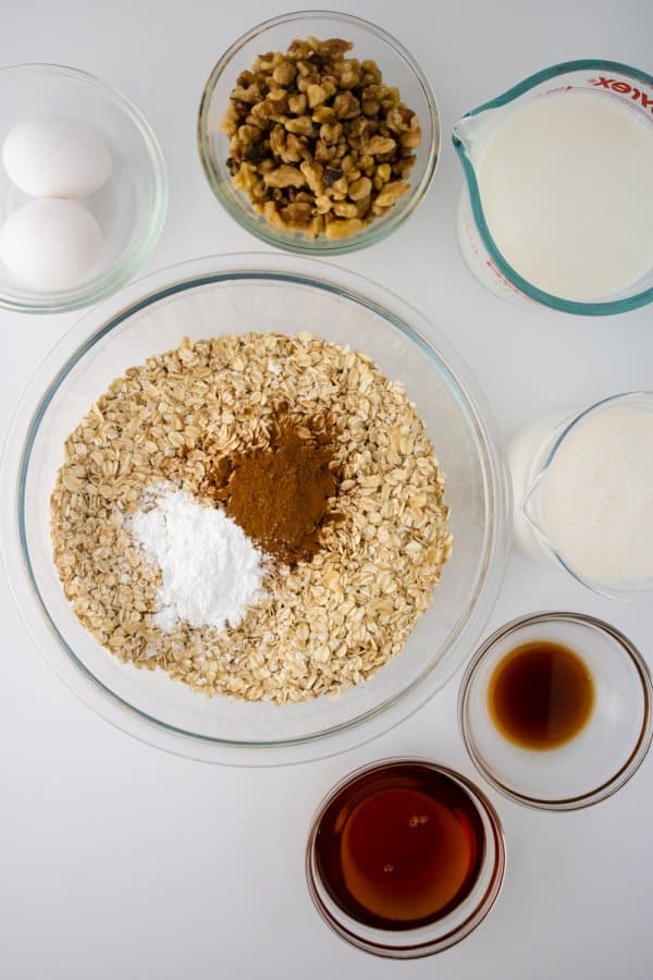Homemade Oatmeal Bars Ingredients