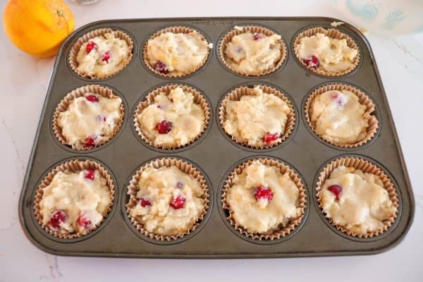 Orange Cranberry Muffin Recipe Process