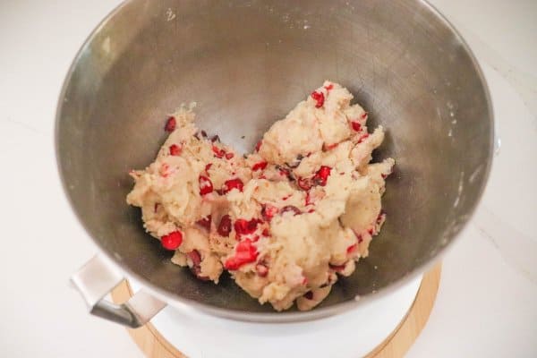 Orange Cranberry Scones Dough with Cranberries