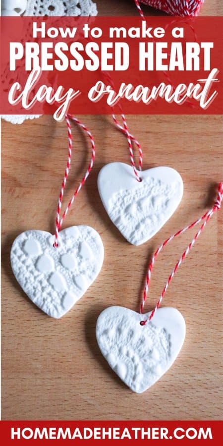How to Make a Pressed Heart Clay Ornament