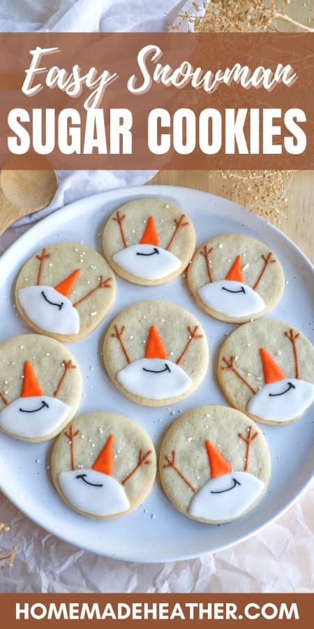 Easy Snowman Sugar Cookies