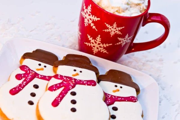 Starbucks Copycat Snowman Sugar Cookies