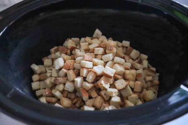 Dry bread crumbs in crock pot